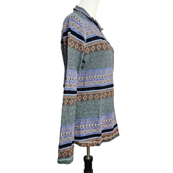 Woolrich Cotton Knit Long Sleeve 3/4 Pullover Print Shirt - Picture 2 of 5